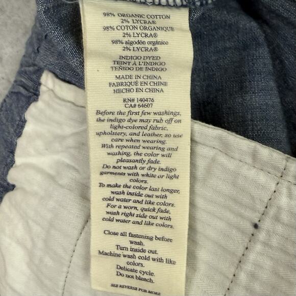 Faherty Essential Chambray Short 6.5" Drawstring Size XL indigo Dye NEW - Picture 11 of 14